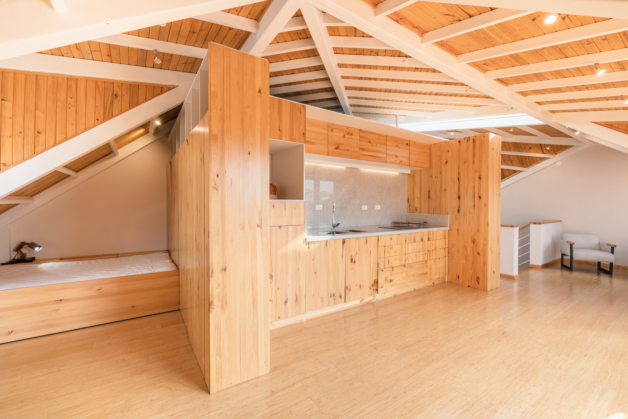 Axonometric detail of handcrafted masonry system